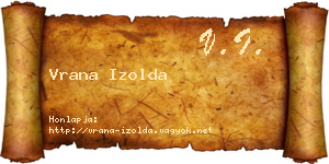 Vrana Izolda névjegykártya
